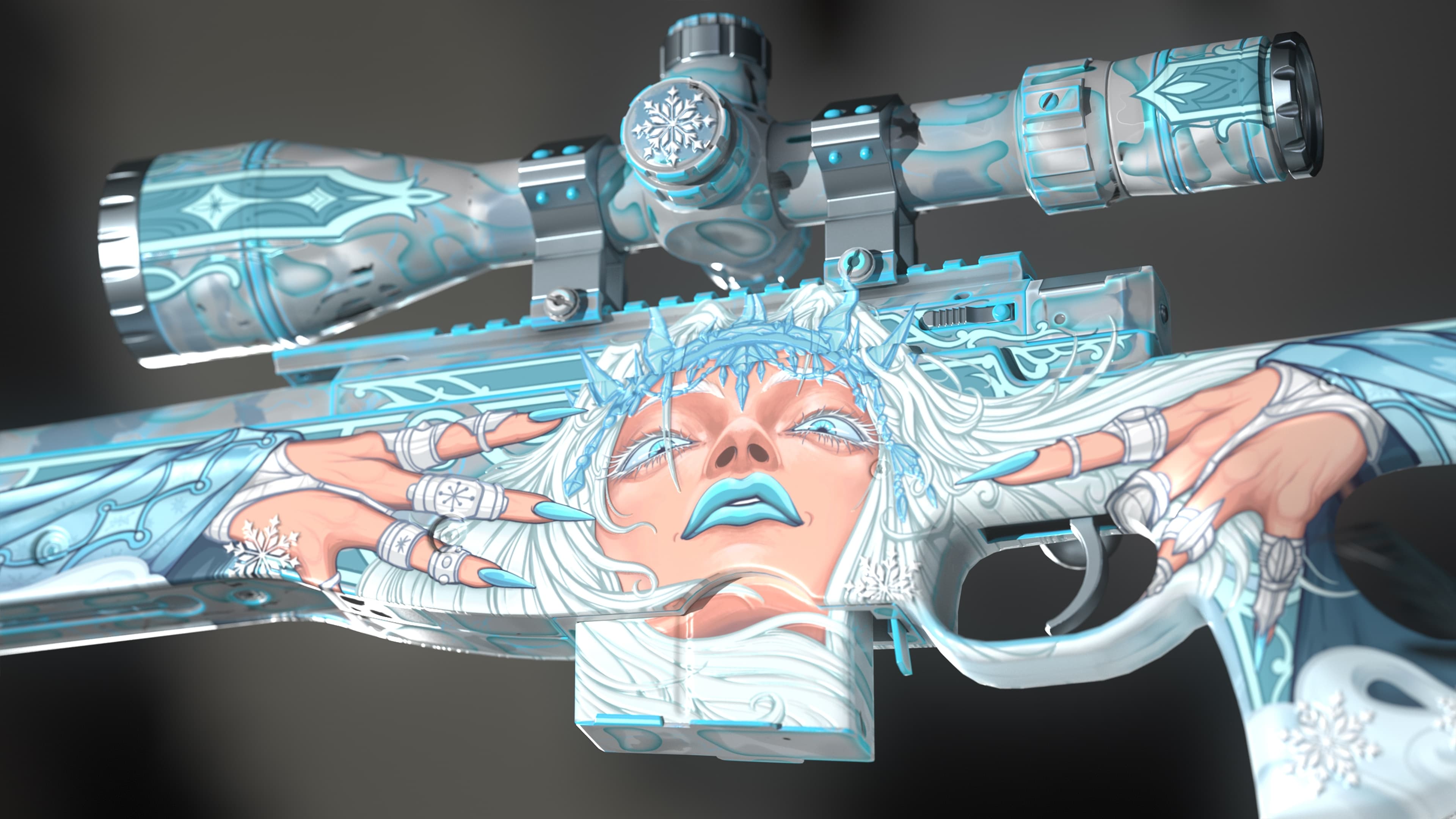 Detail of the AWP Snow Queen Workshop render by JKKKDL and Coba.
